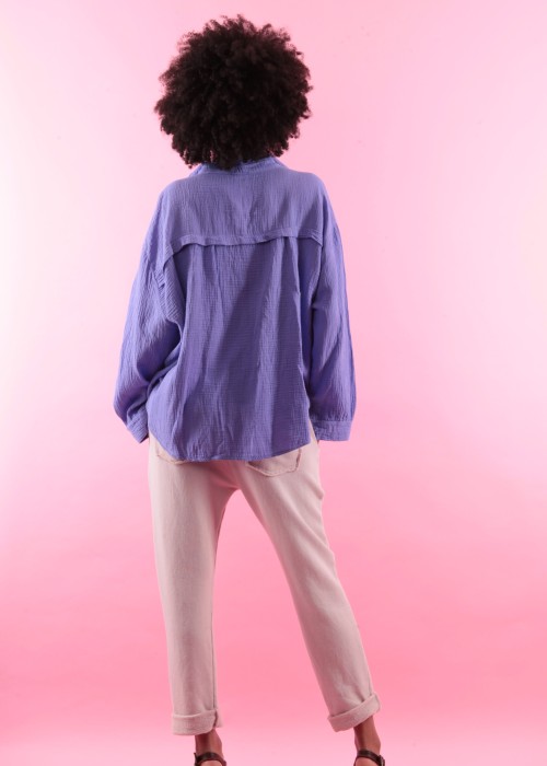 Oversize Bluse violett Windelstoff