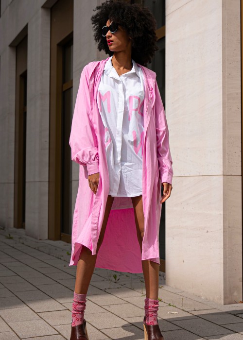 Oversize Sweat Hood Jacket XXL pink