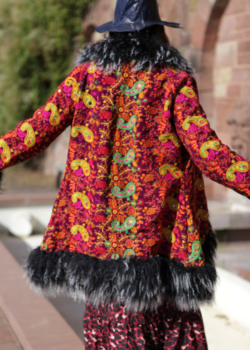 Boho Jacke Paisley Samt