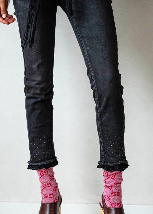 Skinny Jeans Cristal schwarz